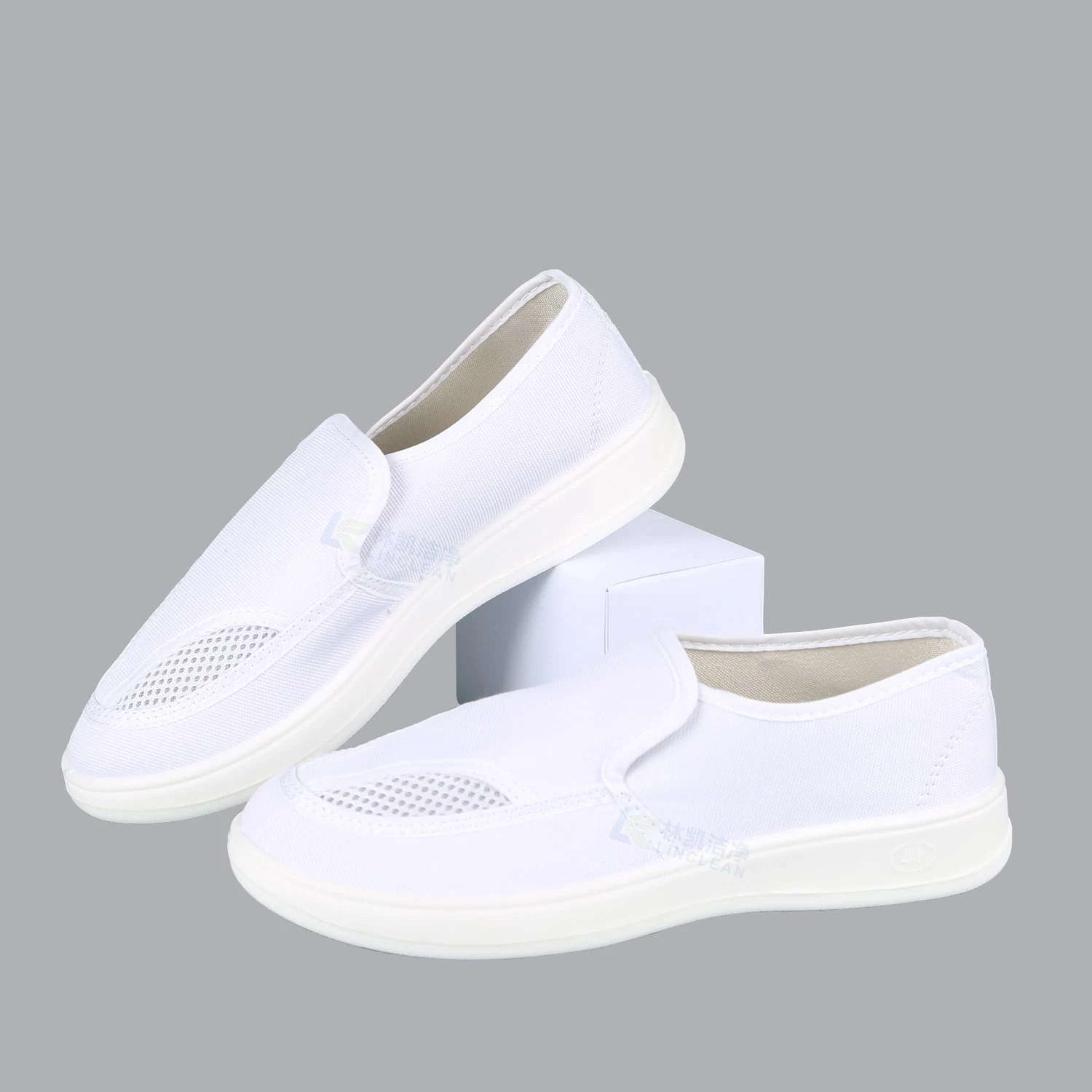 White Antistatic Mesh Safety PU Sole Cleanroom ESD Shoes