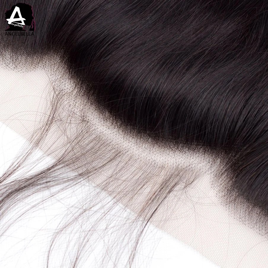 Rendas baratas Frontals Brasileira Angelbella 1b# Reta e sedosa Remy Hair Lace Fecho Frontal