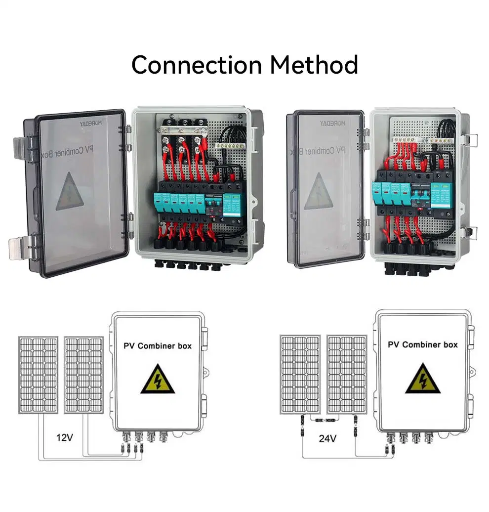 Factory Combiner Box PV DC 4 in 1 out 4 String 1000V 1200V PV Array Combiner Box for Solar Panel Power System