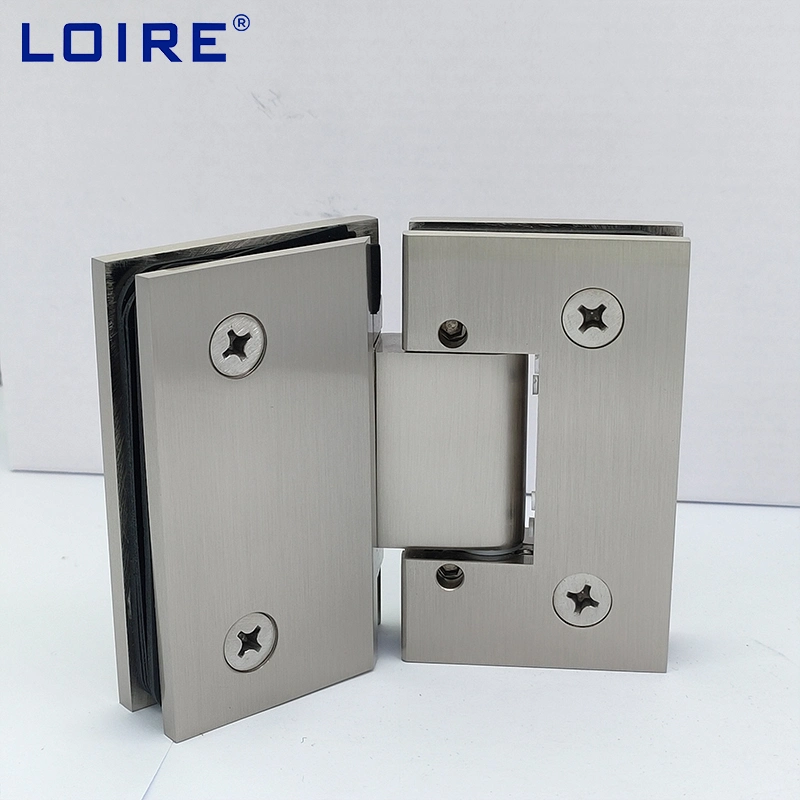 Loire OEM Polished Chrome Solid Brass Standard Duty Door Hinges Accessories for Glass Shower Door