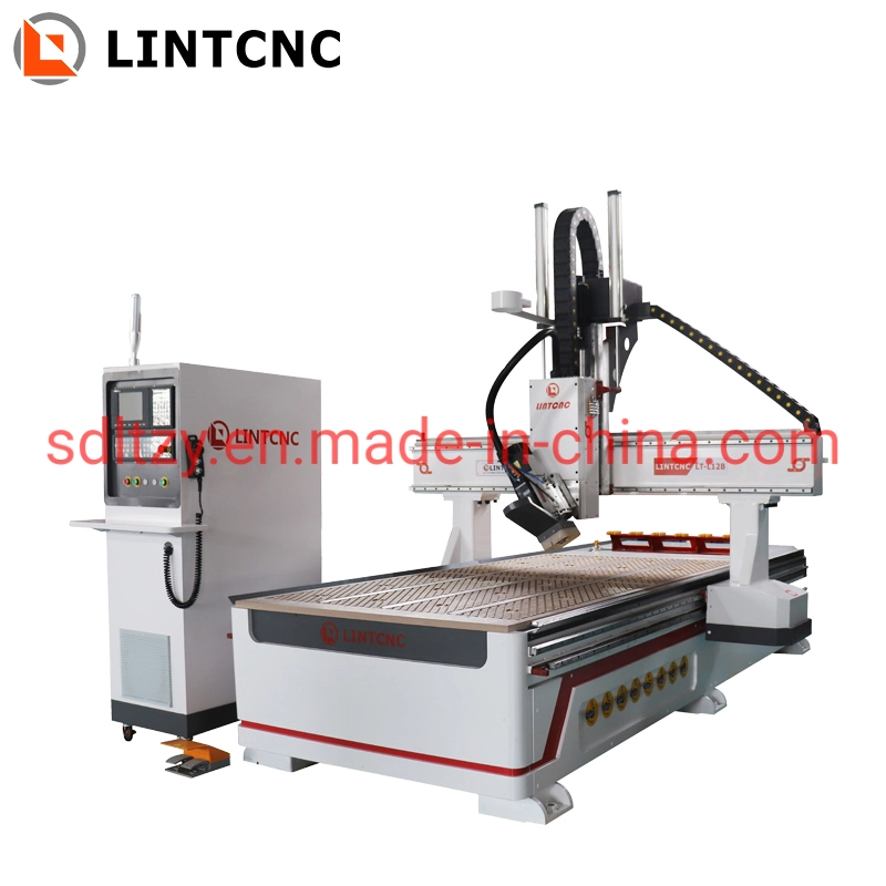 Swing Head Atc Linear Woodworking CNC Router 1325 1212 4 Axis Acrylic Plastic Metal MDF Processing CNC Milling Aluminum Foam Oak Teak Lime