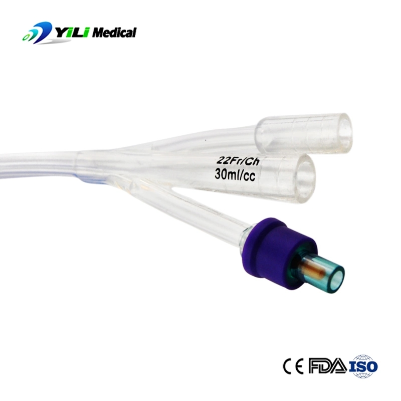 3way Silicone Foley Catheter Ntermittent Catheter Dufour Tip Couvelaire Tip