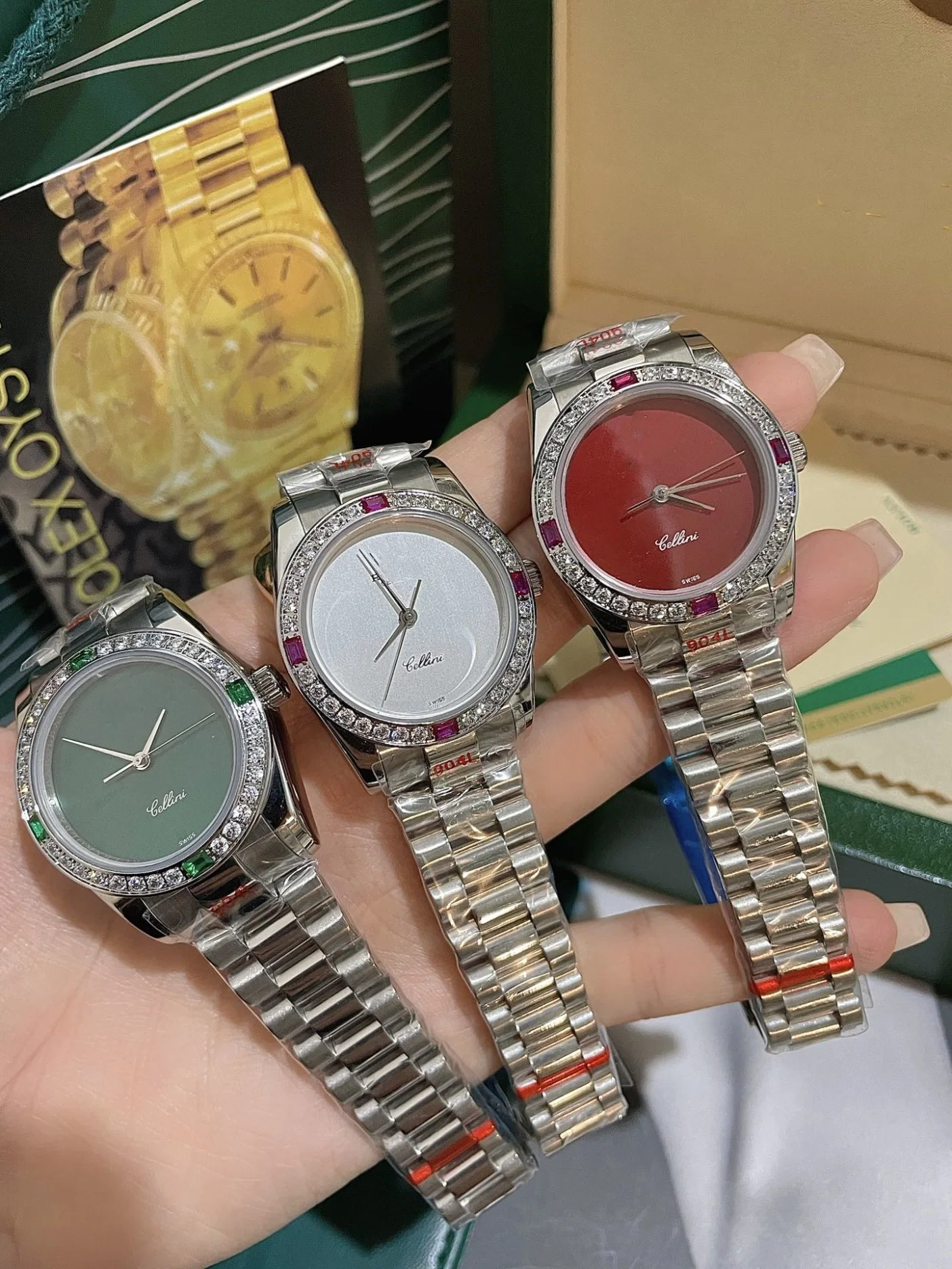 Fábrica al por mayor de relojes réplica de mujeres, joyas de mujeres, relojes de cuarzo, relojes mecánicos de diamantes impermeables