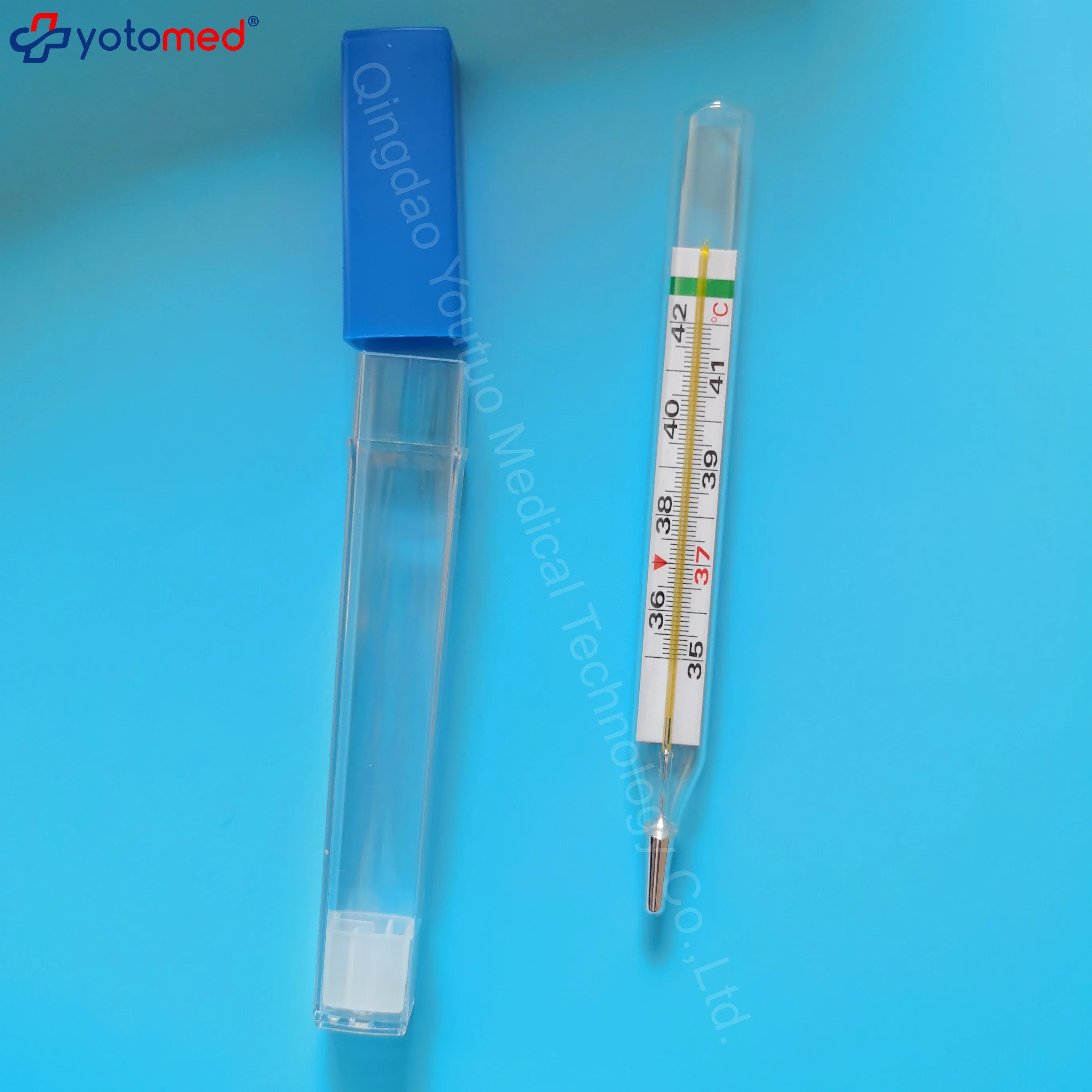 Mercury-Free Glass Thermometer Armpit Clinical Thermometer Hospital Pharmacy Medical Mercury 12PCS Packing