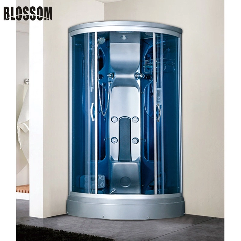 Bathroom Shower Computerized Massage Steam Bath Room with Grey Aluminum