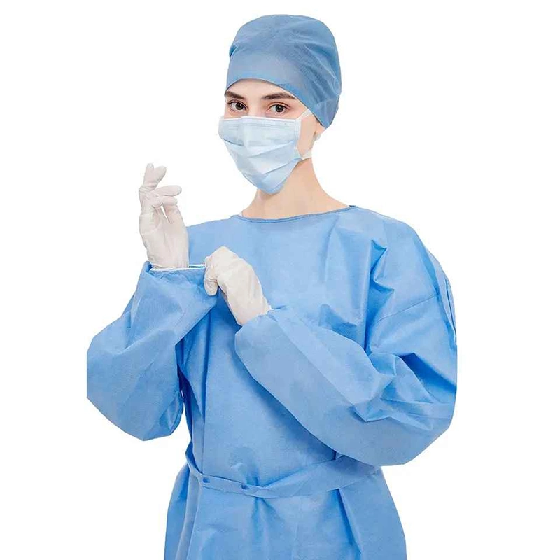 Disposable Nonwoven/PP/PE/CPE/SMS Surgical/Nursing/Labor/Delivery Isolation Gown