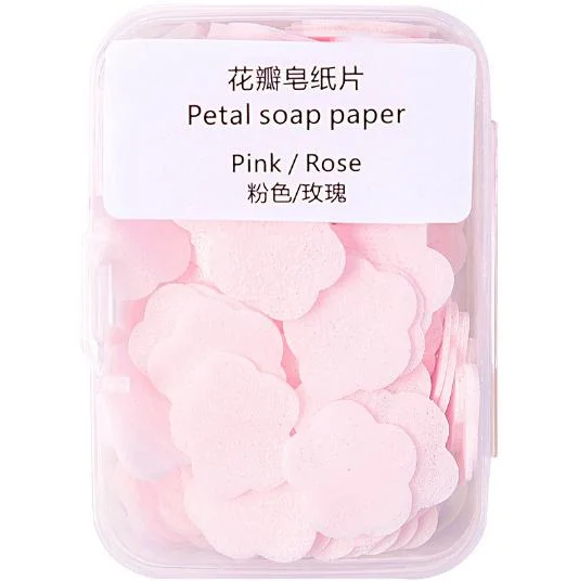 Quality Mini Portable Disposable Toilet Flower Paper Soap Paper Sheets