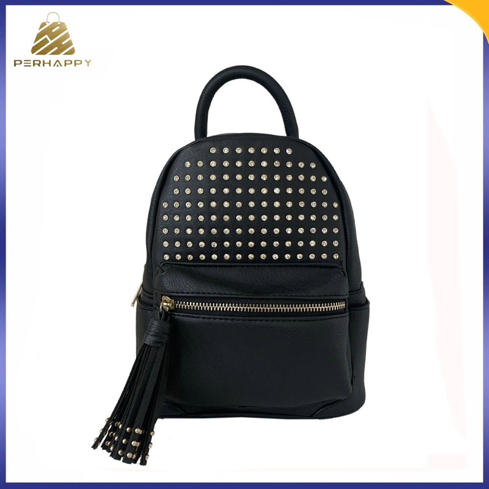 Fashion Shoulder Backpack with Weaved Top Short Handle