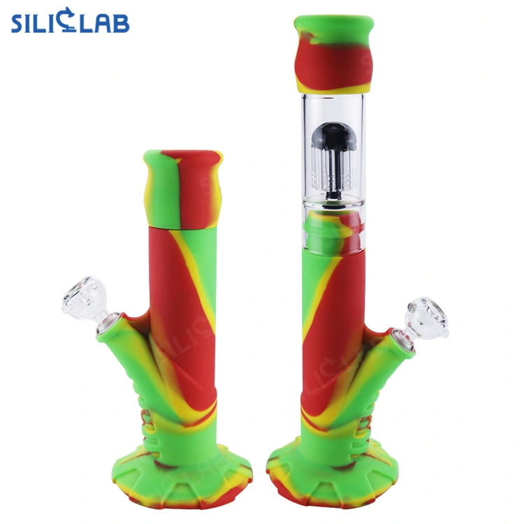 Pyrex Glas Silikon Öl Burner Pipe Abnehmbare Einzigartige Glaswasser Rohrleitung berauschende DAB-Rigs