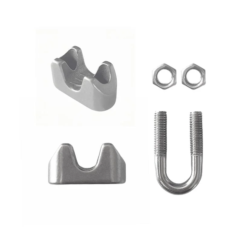 U Bolt Type Electric Cable Connector Clip Wire Rope Clamp Stainless Steel, High Hot DIP Galvanized