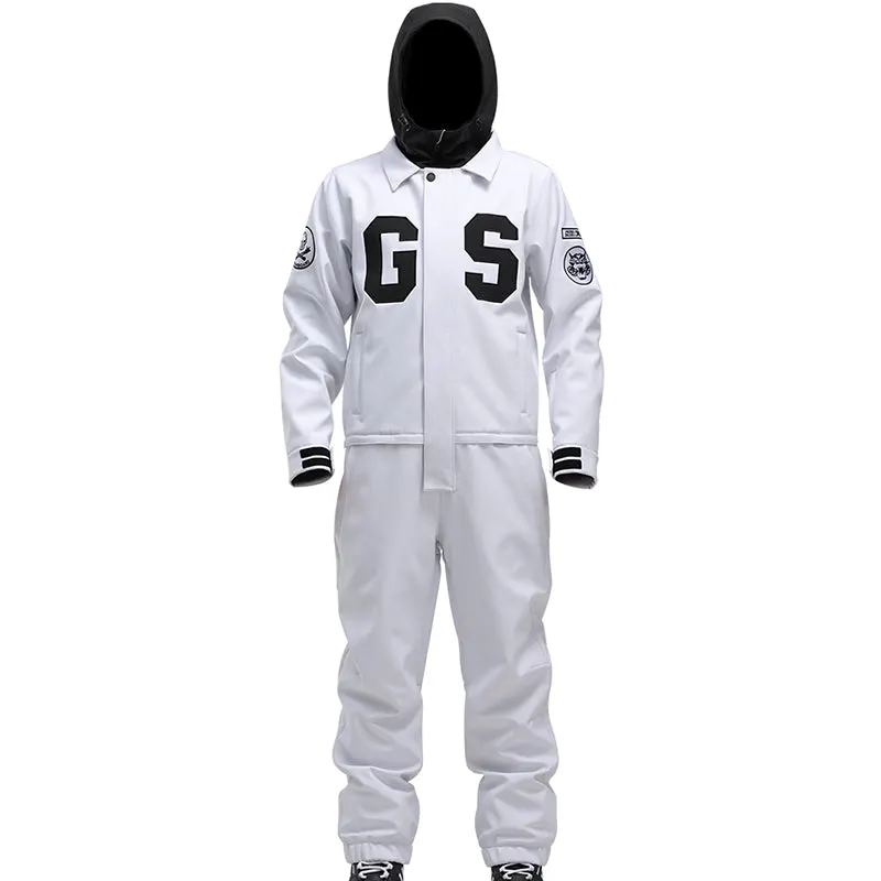 Hiworld mujeres de invierno blanco Moda joven 15K impermeable una pieza Trajes de snowboard