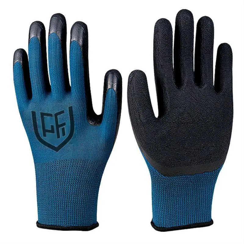 Comfortable 15g Nylon and Spandex Liner Latex Foam Garden Working Hand Gloves