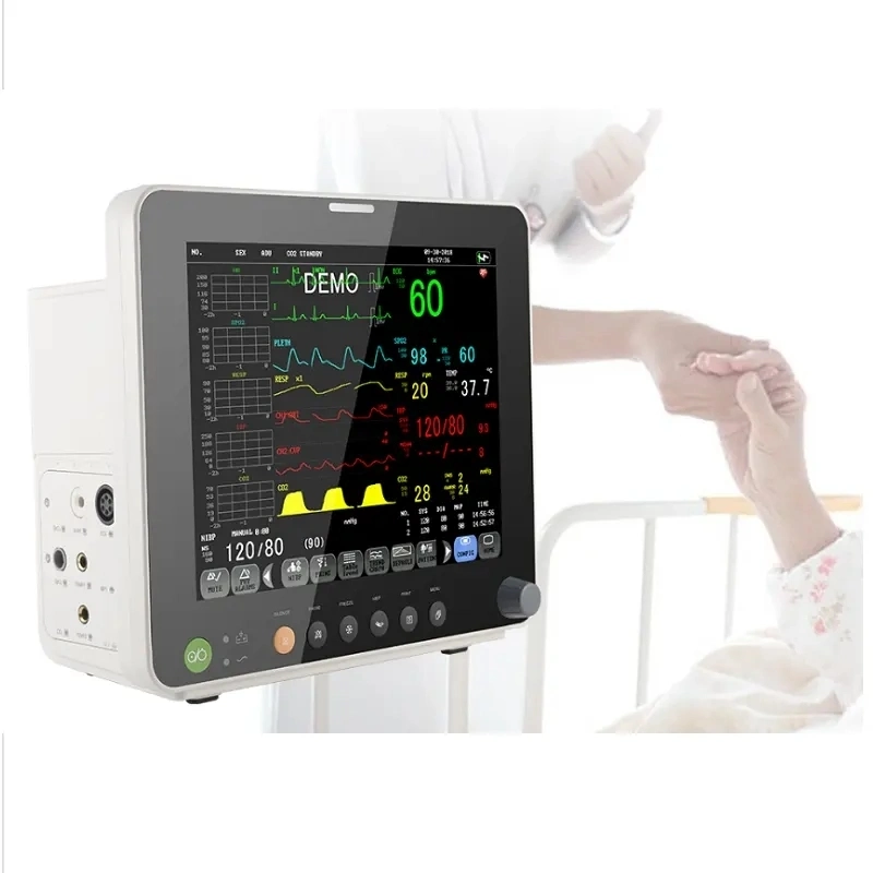 Rentable pantalla TFT en color de alta resolución 12,1 Monitor multiparamétrico eléctrico Dispositivos médicos de ECG