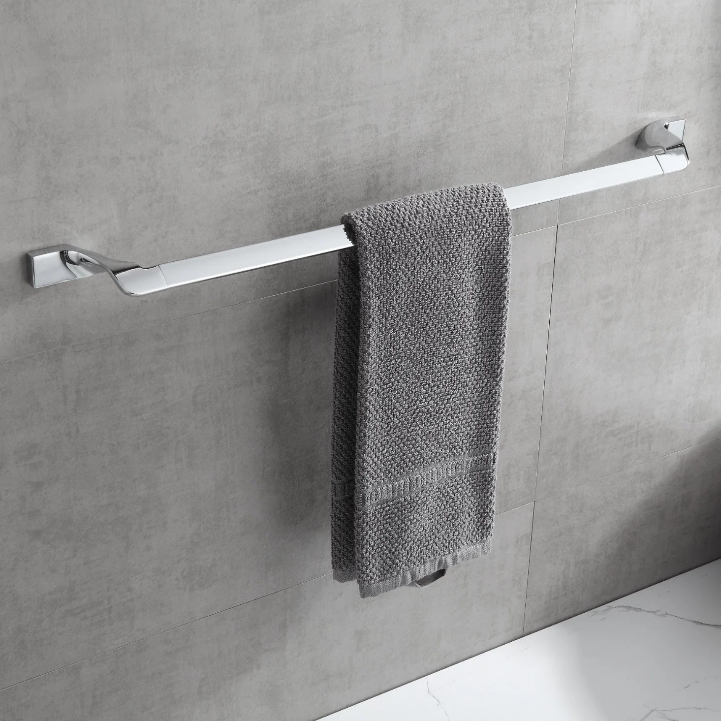 Modern Zinc Alloy Wall Mounted Bathroom Hardware Towel Bar Set Bathroom Accessories Set