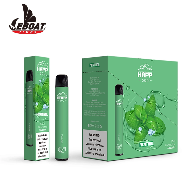 L'Europe Vente chaude de 2 % de sel Nic jetables Vape e cig Style Pen 2ml E cigarette