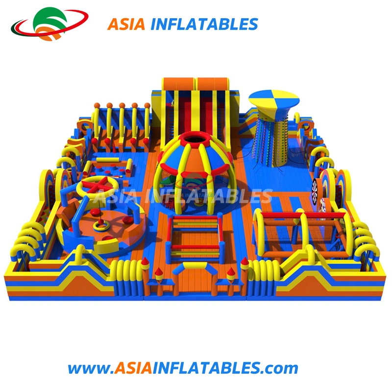 Colorful Trampoline Theme Park Inflatable Playground