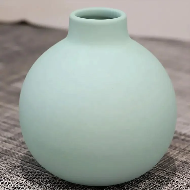 Morandi Ins Creative Nordic Dry Flower Decoration Silicone Ceramic Vase for Home Hotel Decoration