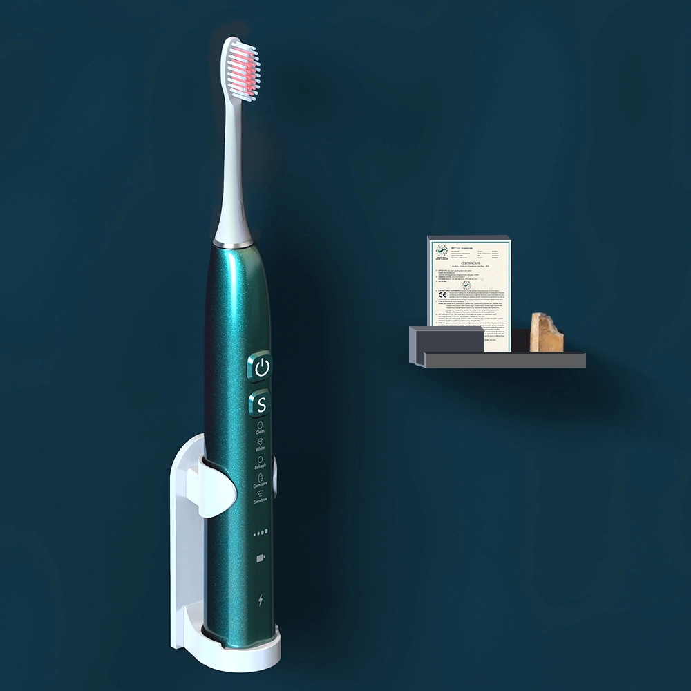 فرشاة أسنان كهربائية قوية بتقنية التنظيف الصوتي قابلة لإعادة الشحن