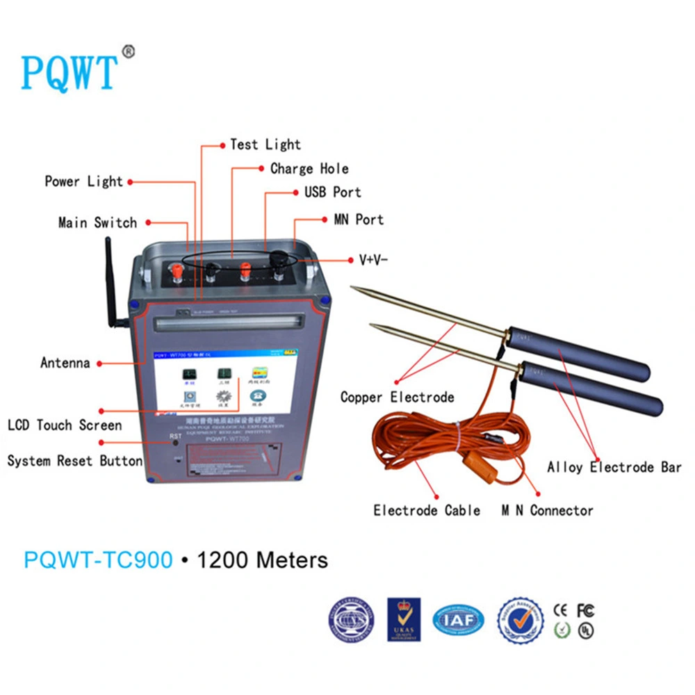 1200m Portable Deep Underground Water Detector Machine (PQWT-TC900)