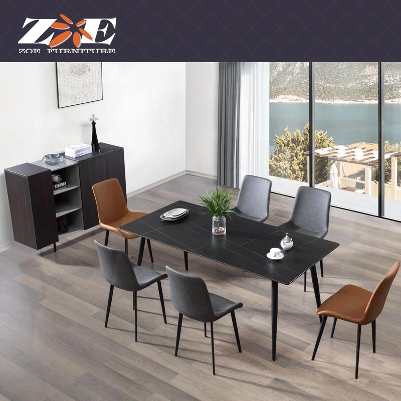 Modern Home Hotel School Bedroom Restaurant Apartment Table Set Wooden Marble Dining Furniture