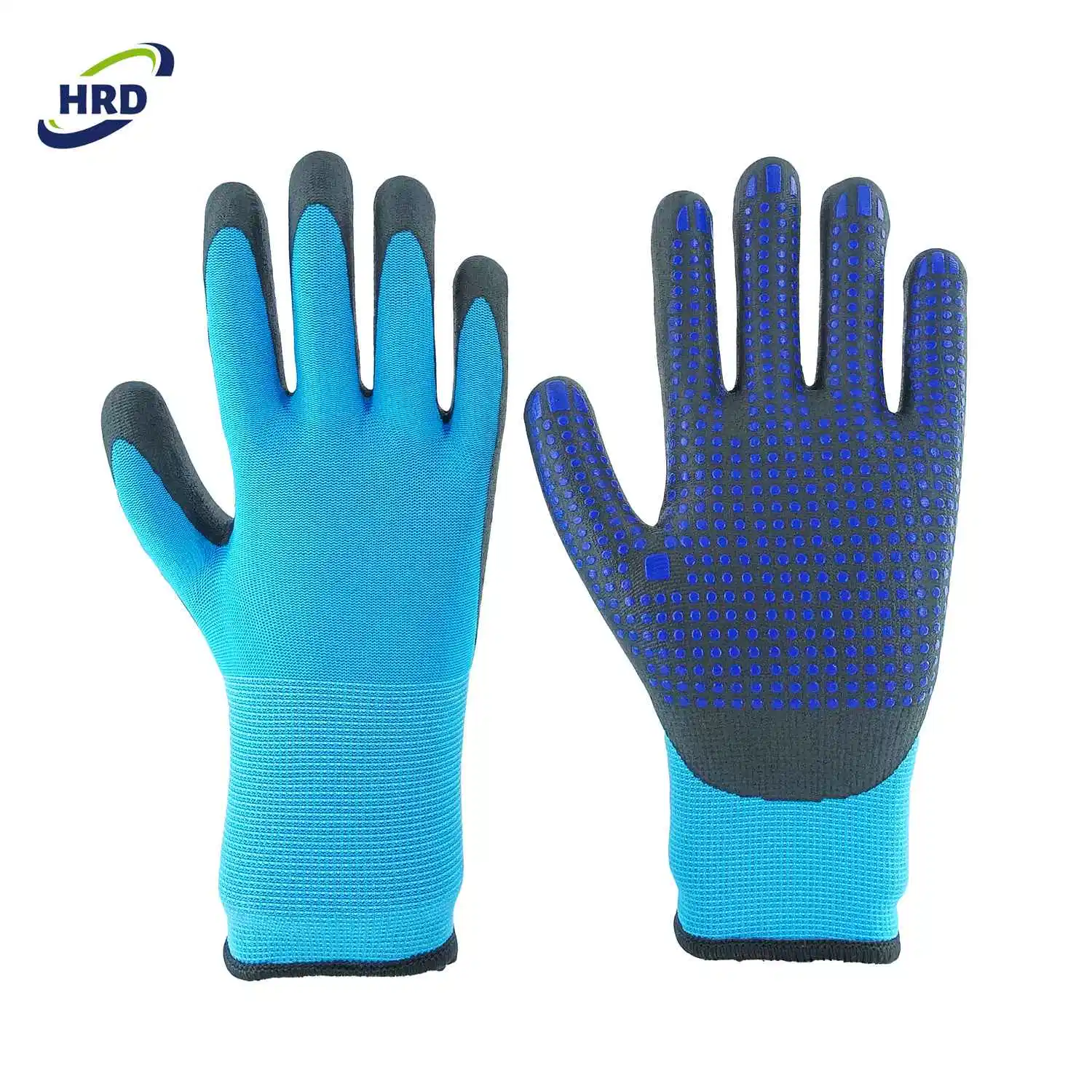 Gants de travail d'hiver thermiques et chauds à double doublure enduits de nitrile en micro-mousse.