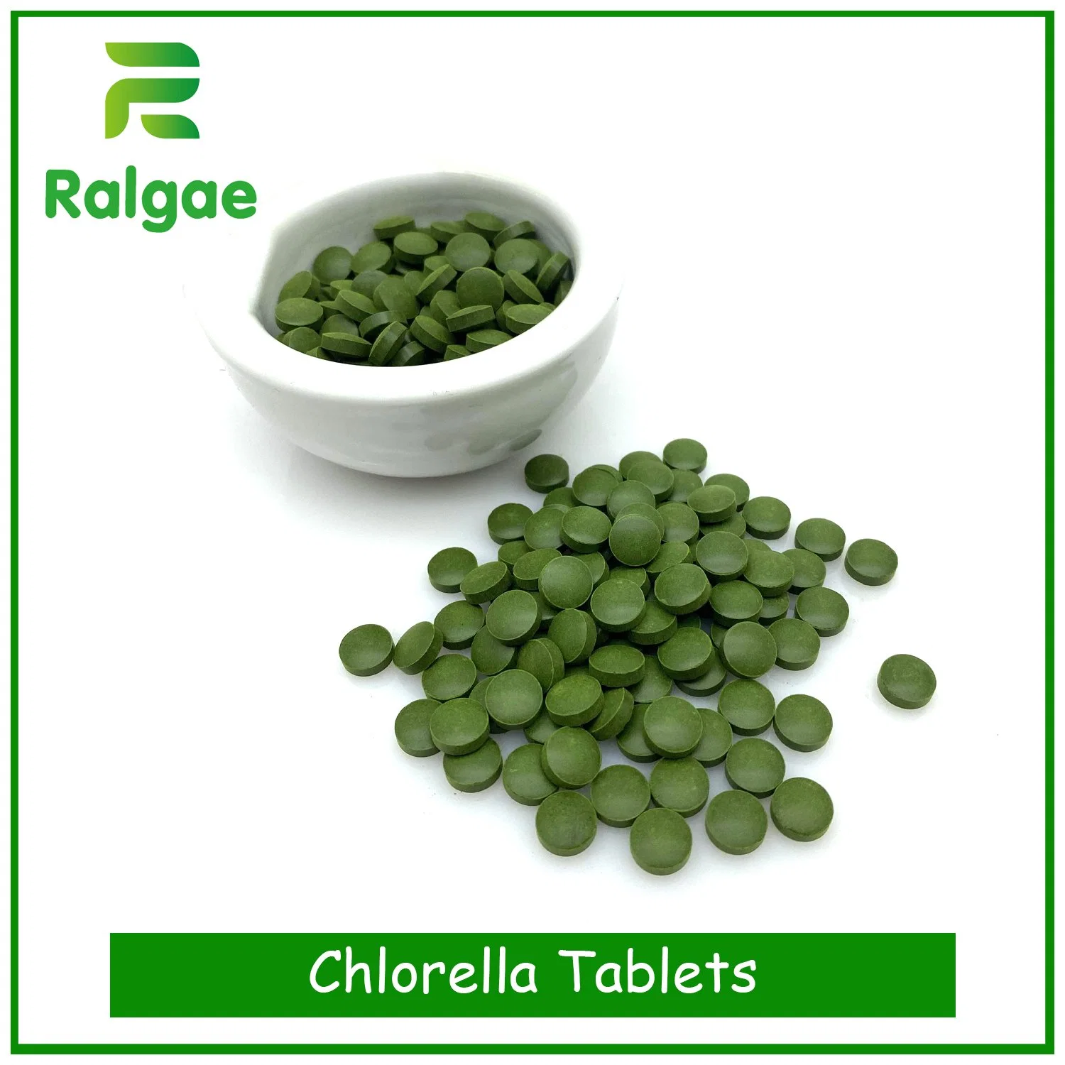 Las tabletas de puro de la microalga Chlorella Vegan suplementos proteicos