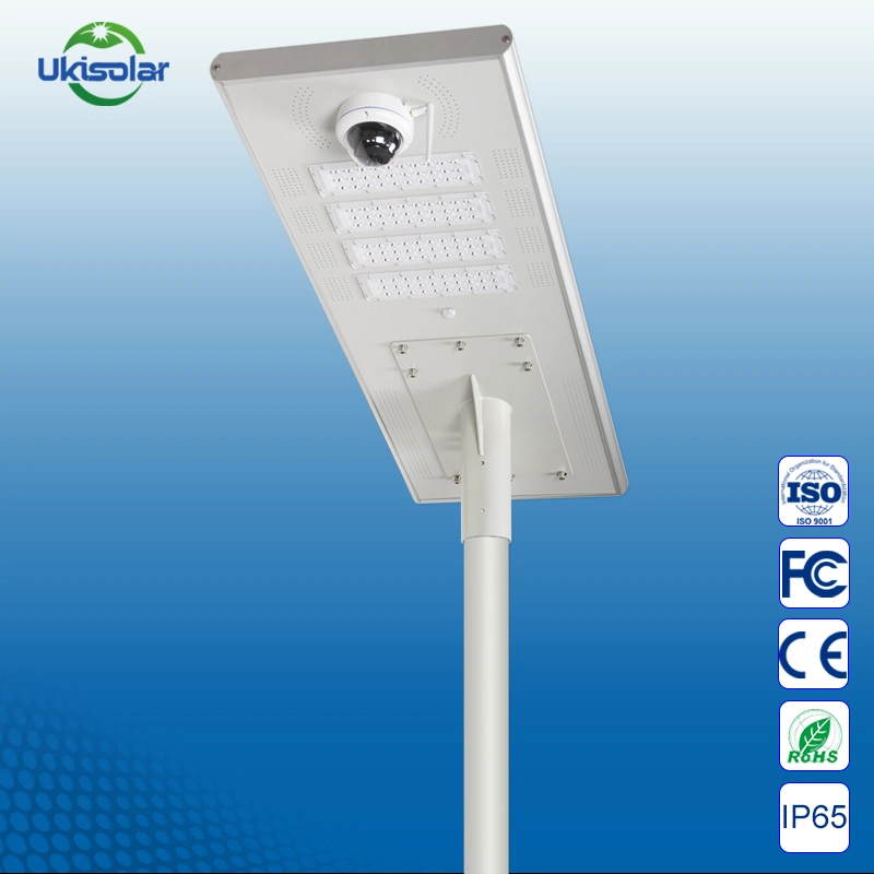 Ukisolar IP65, calle la luz solar en una sola piscina Luces Solares Con Cá mara CCTV luces LED 15W-120W