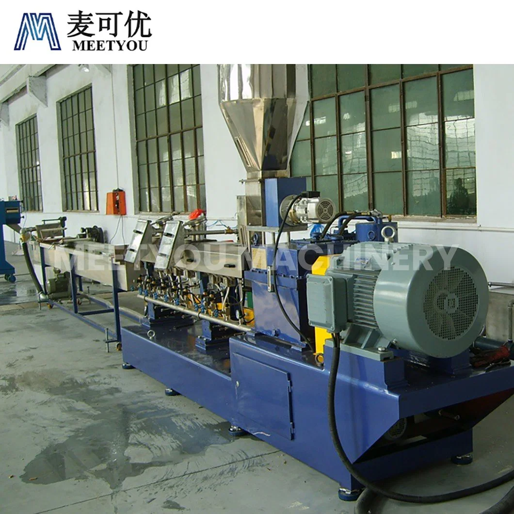 Meetyou Machinery Pet Film Washing Machine China Parallel Co-Rotating Twin-Screw Mixing Air-Cooled Drawing Unit Suppliers Custom Strand Granulating Machine