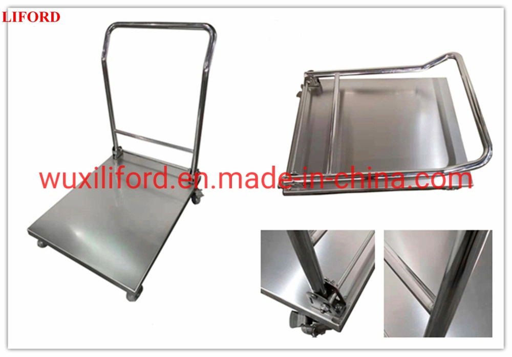 400kgs Conventional Stainless Platform Folding Hand Truck Carts for Warehouse