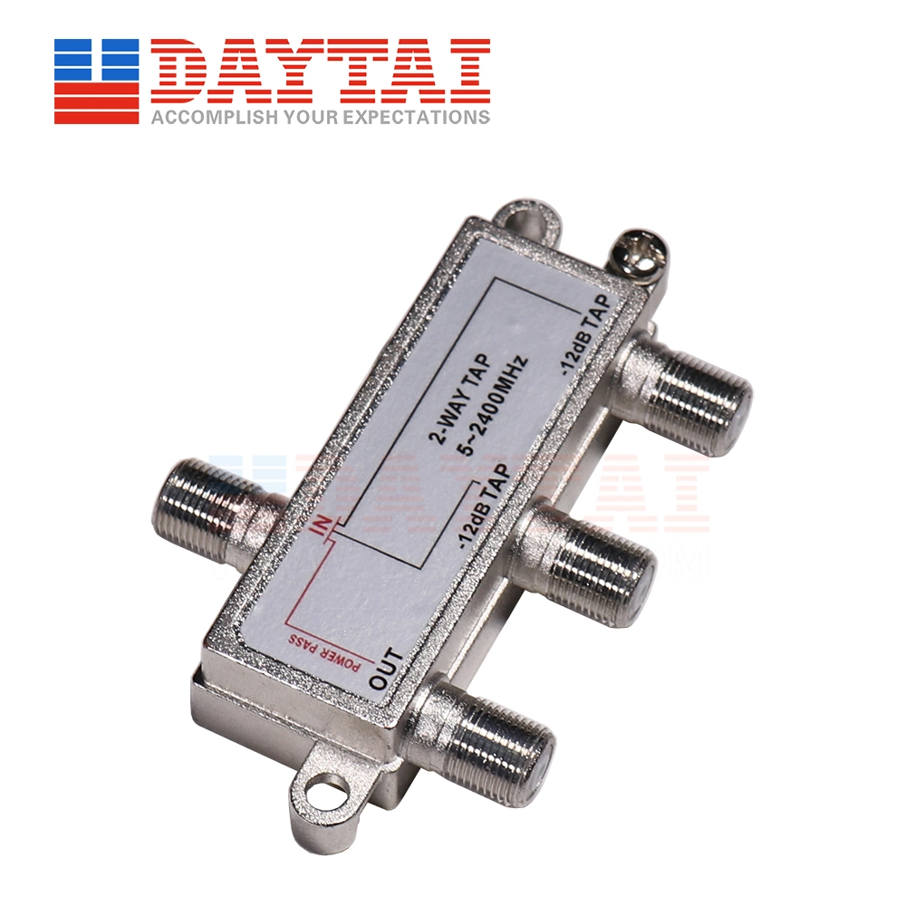 5-2400 MHz 12dB Satellite CATV Indoor 2 Way Tap with Female Connector