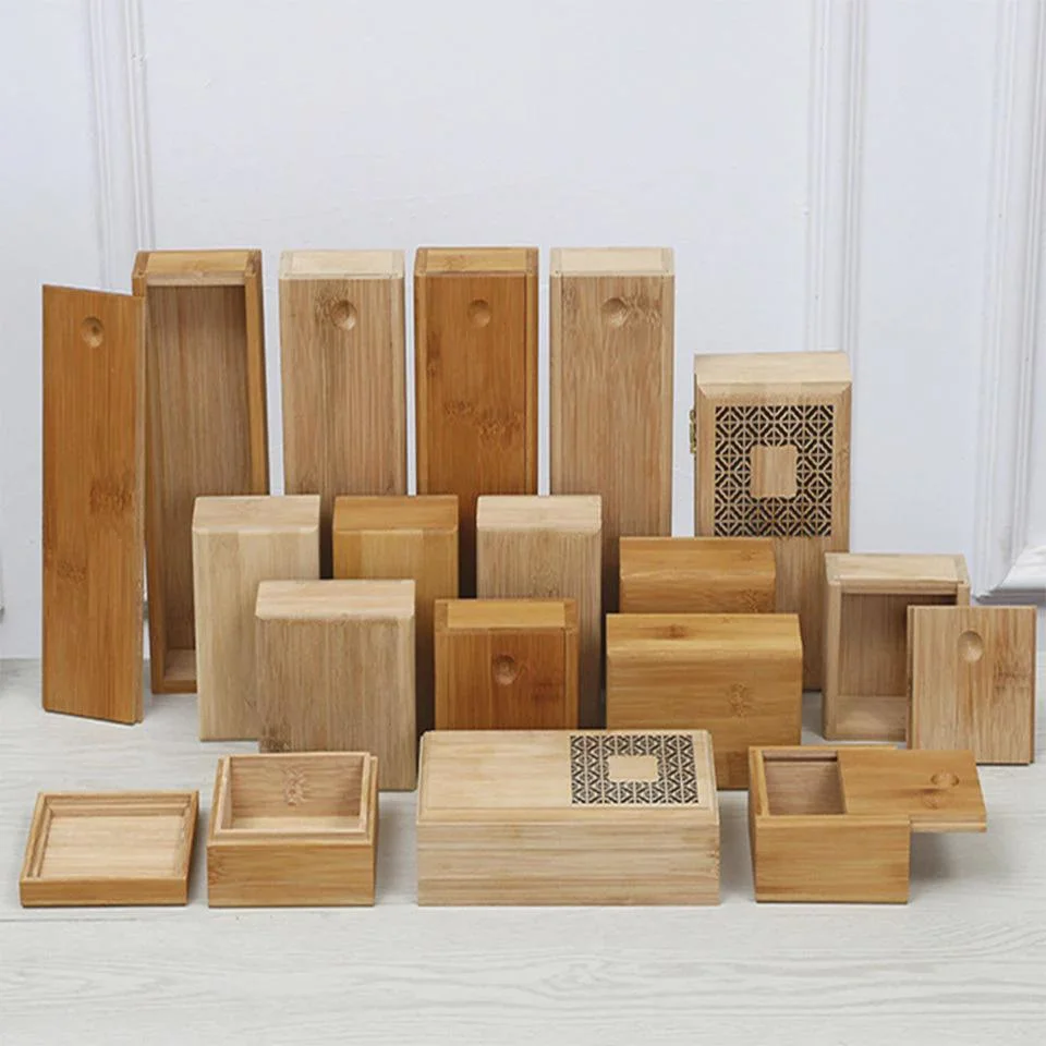 Bulk Bamboo Box Wholesale/Supplier Customization Solid Wooden Gift Packaging Box