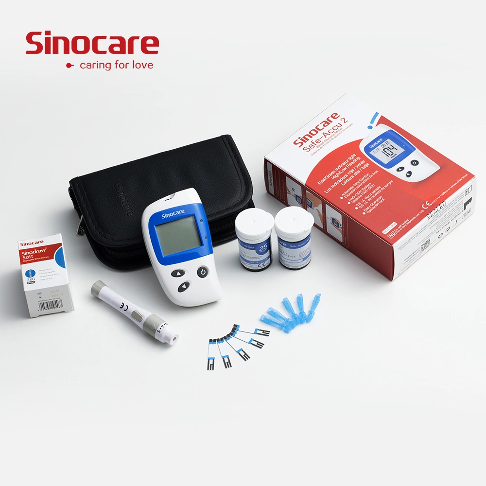 Sinocare Glucos Monitor Sugar Diabetes Blood Sugar Test Kit Glucose Meter Tiras De Glucosa Pruebas De Azucar