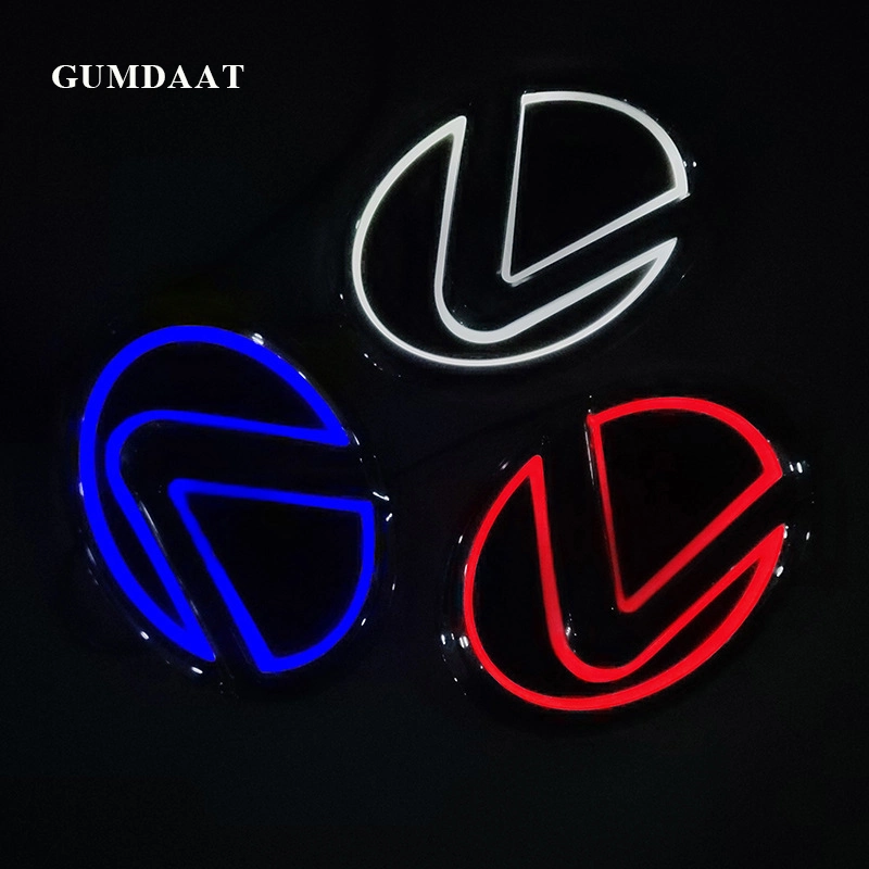 Lexus 3D LED Emblem Replaceable for Front and Rear Use for Cars Stylish Emblem Badge Emblem Light