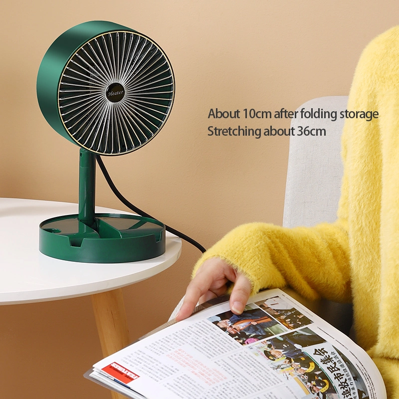 Portable Electric Heater Personal Room Heater with Thermostat, Small Desk Folding Heater with Overheat Protection