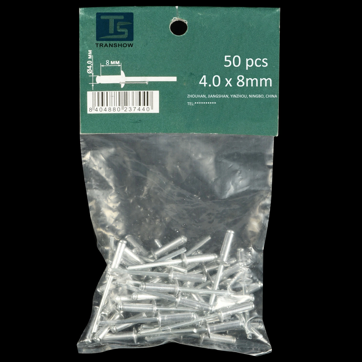 4.0X8mm Aluminium Steel 5052 DIN7337 Pop Blind Rivets