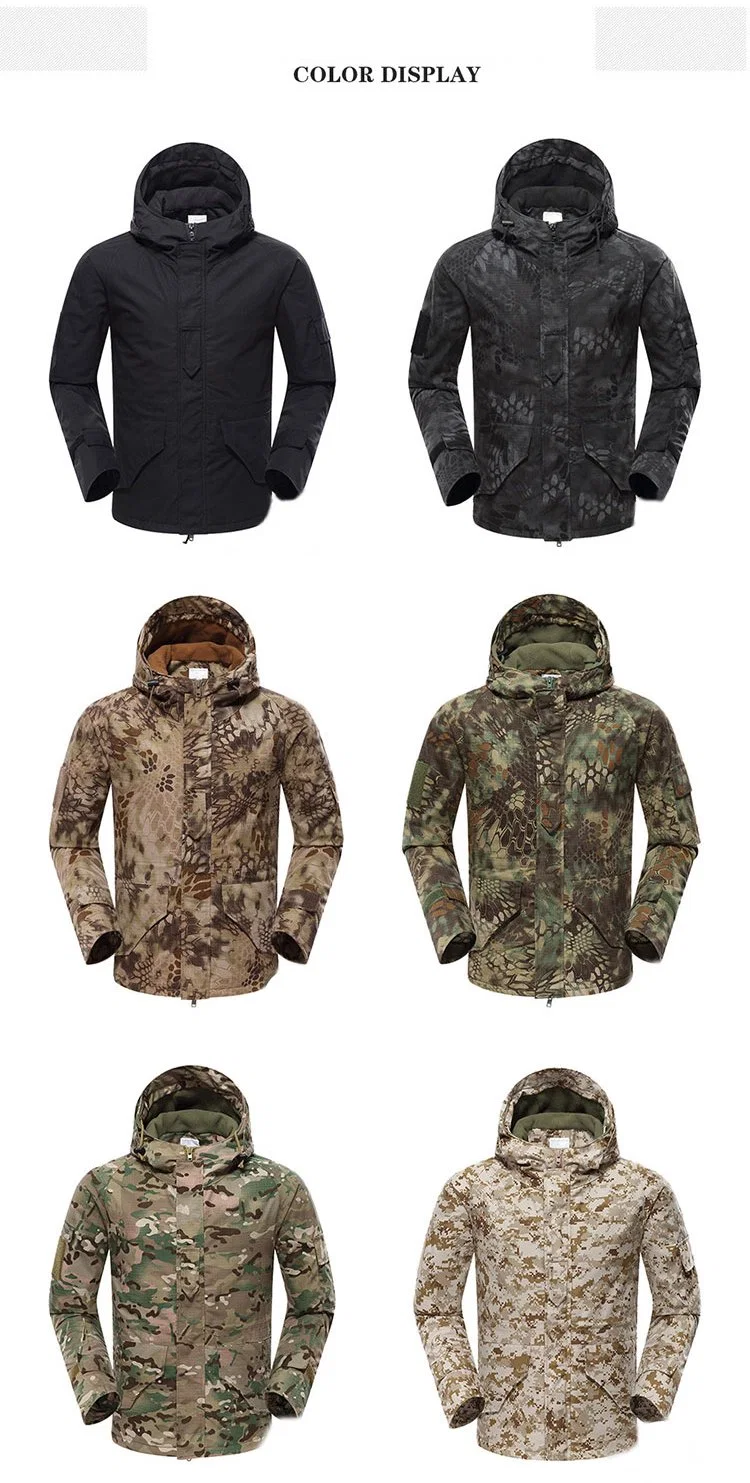 Bekleidung Hersteller Custom Shark Leder Winter Camouflage Wasserdichte Jacke G8 Soft Shell Jacke Tactical Sportbekleidung Bekleidung Militär Uniform Jacke