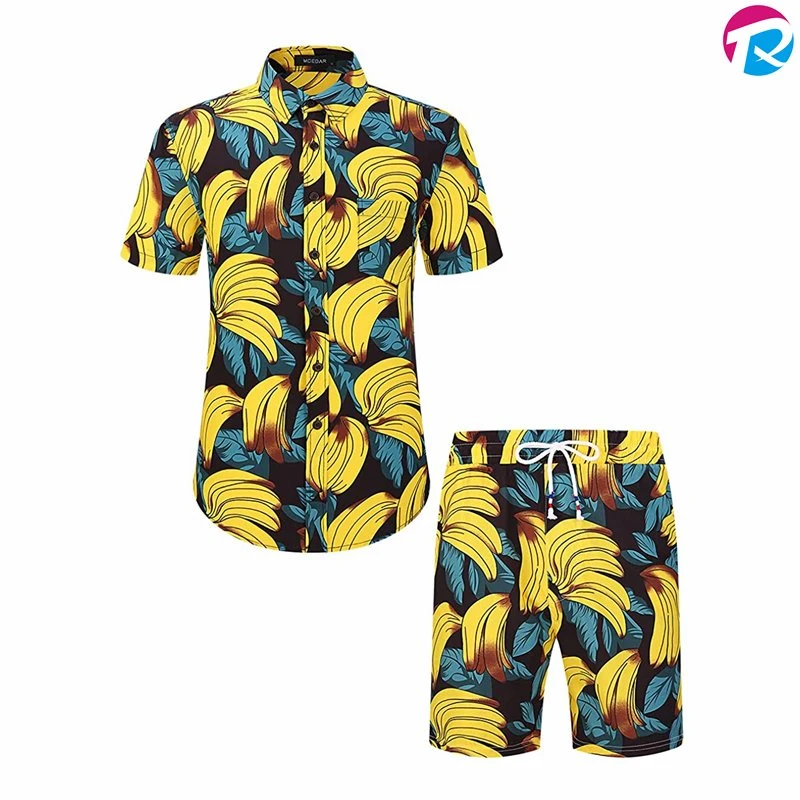 Dernière chemise d'été en lin et coton Uni Et Short Men décontracté Hawaii Beach Fashion Short pour Homme