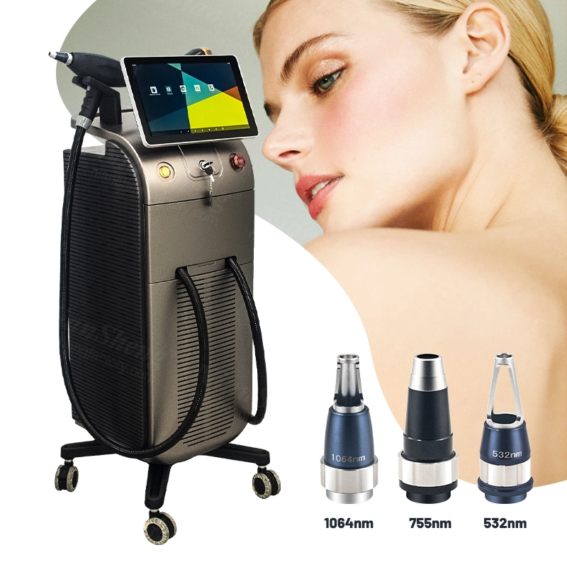 Heißer Verkauf 2in1 High-Energy Three Wave 1000W 1200W schmerzlos 808nm Laser Diode Pico Laser Diode Machinetattoo Entfernung Aufhellung Der Haut Rejuvenation Für den Fabrikpreis