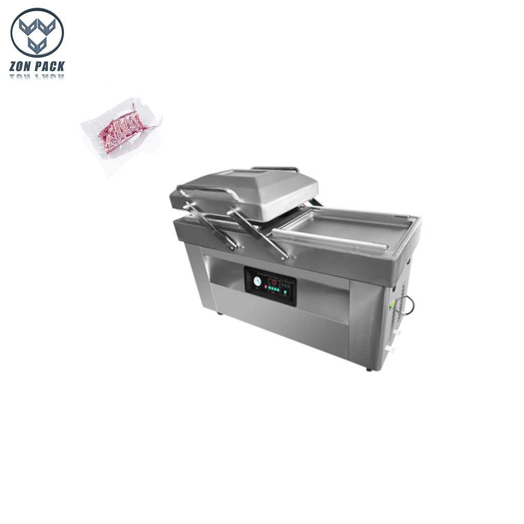 Two-Chamber Vacuum Packing Machine for Seafood Meat Fish Pork Vacuum Sealer Machine