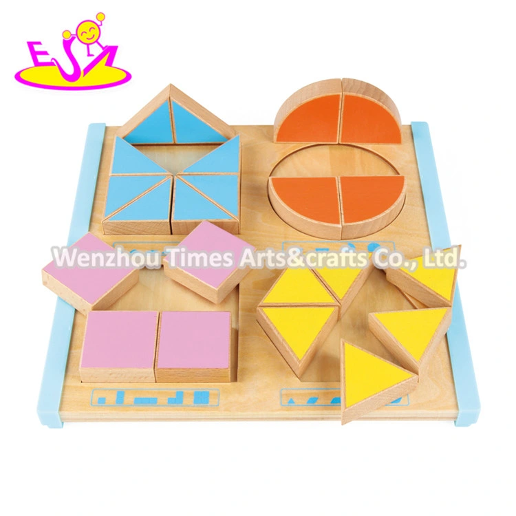 Top Fashion Educational Wooden Mathematical Shapes for Kids W12f048