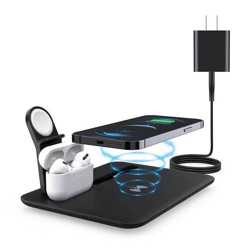 Foldable Mobile Phone Wireless Charger Stand Bedside Table Receiver for iPhone/iWatch