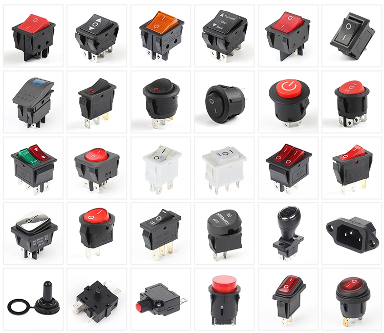 Carling Lra-Series 3 Position T105 Red Black Rleil Power Light Waterproof Miniature Rocker Switch Boat Push Button Switch for Juicer