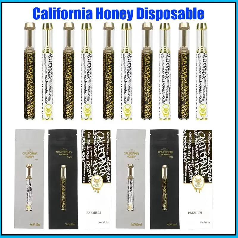 Nuevo California Honey Mayorista/Proveedor dispositivo desechable E-cigarrillos Kit 0,8ml Gram Pila 400mAh recargable Atomizer de cartucho cerámico de vaina de aceite gruesa vacía