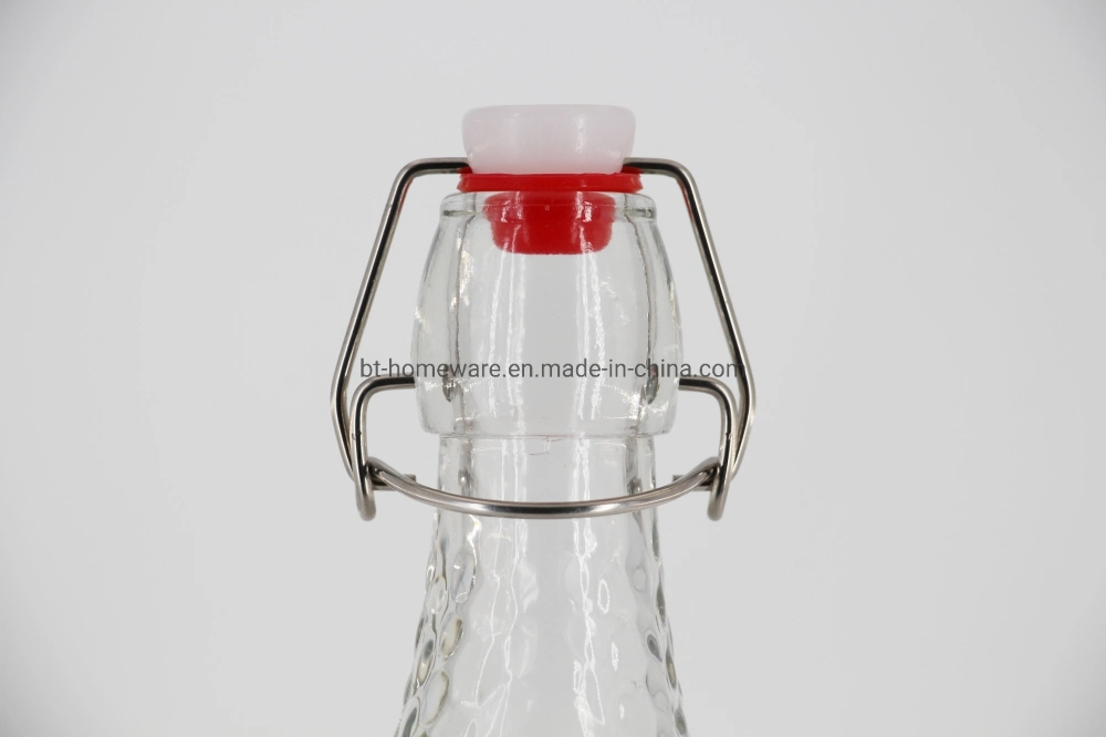 1LTR Clear Glass Bottle with Stopper Glass Drinking Bottles for Beverage and Juice Water Bottle