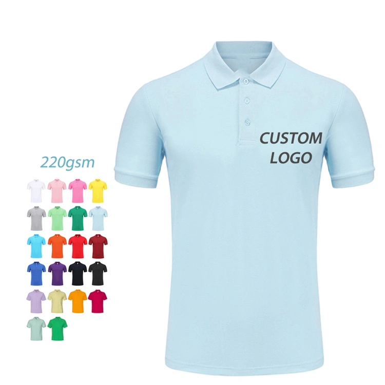 High Quality OEM Custom Logo Embroidery Mens Cotton Wholesale Golf Polo Shirt