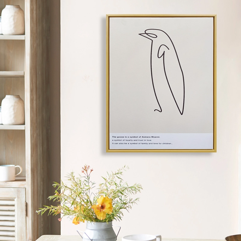 Photos de chambre modernes ligne simple abstrait Penguin œuvres d'art imprime mur Peinture artistique