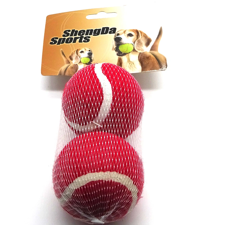 Jouets de tennis de 2.5 po en couleur pour animaux