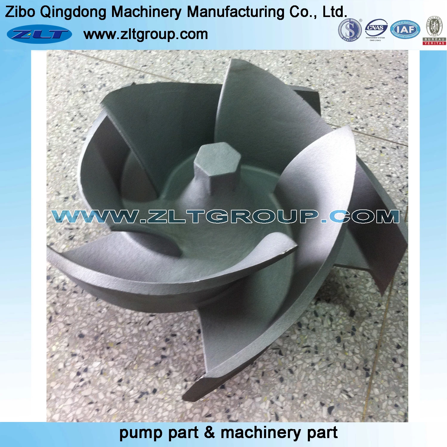 ANSI Process Centrifugal Replacements Pump Impeller 8X10-13 for Sale in Titanium/Stainless Steel 304/CD4/316ss