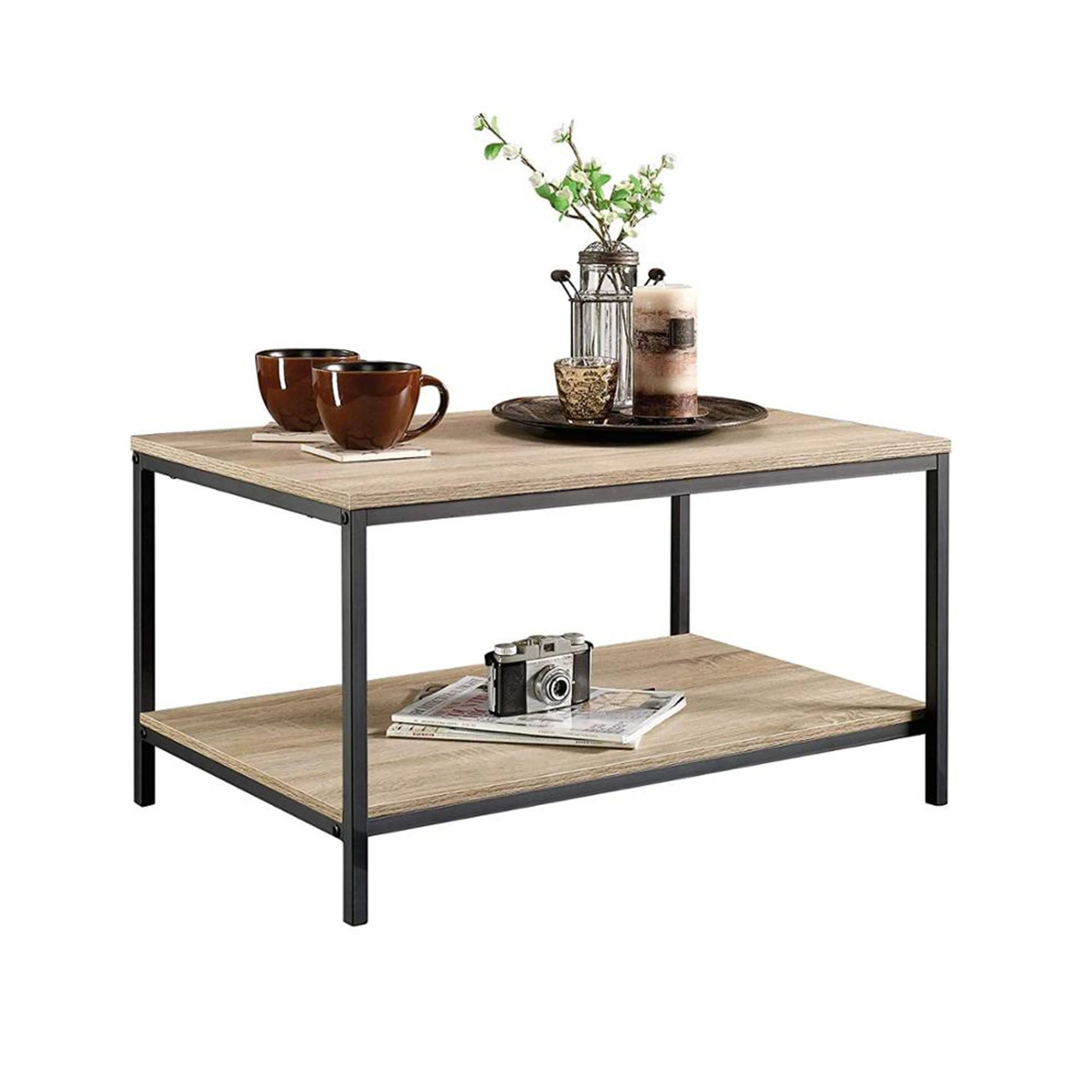 Wholesale/Supplier Hot Sell Wooden Coffee Table Metal for Living Rooms