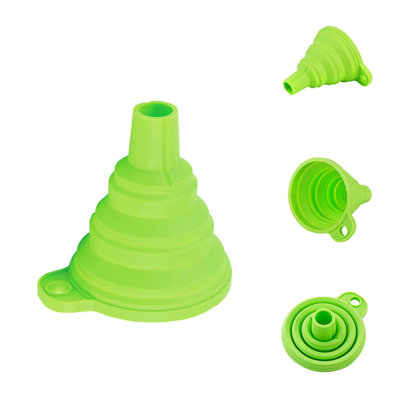 Silicone Household Kitchen Collapsible Funnel for Liquid and Powder Transfer